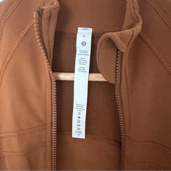 lululemon define jacket size 4 copper brown Luon. Like new - Picture 2 of 5